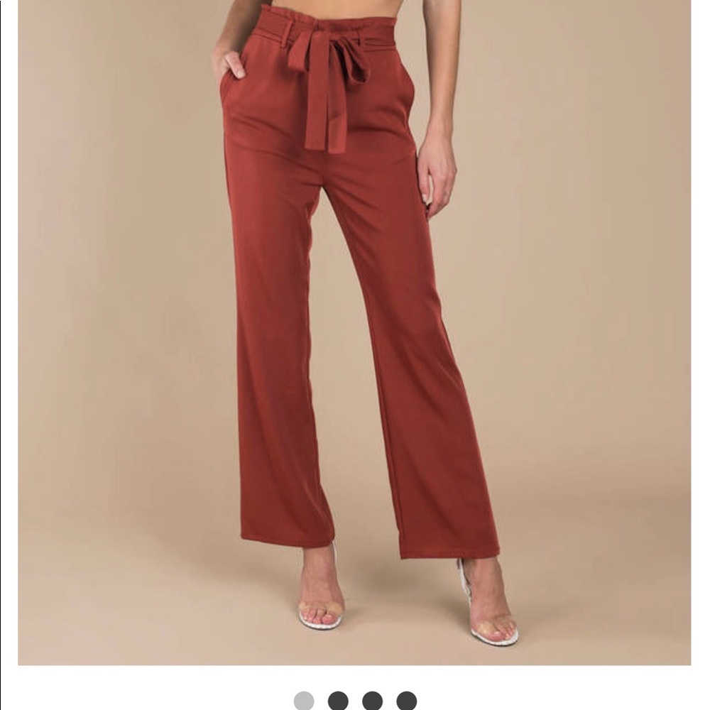 Rust paper bag pants